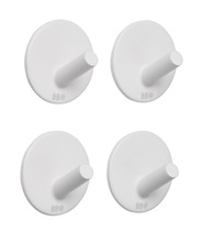 Enkel krok selvklebende Ø30 mm 4-pk. - hvit